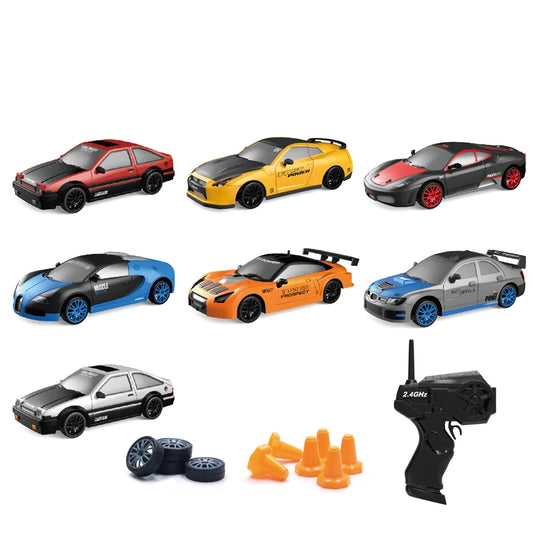 JMT-183754 1/24 Scale RC Electric Drift Racing Car, 4WD Remote Control Simulation Toy for Kids and Adults
