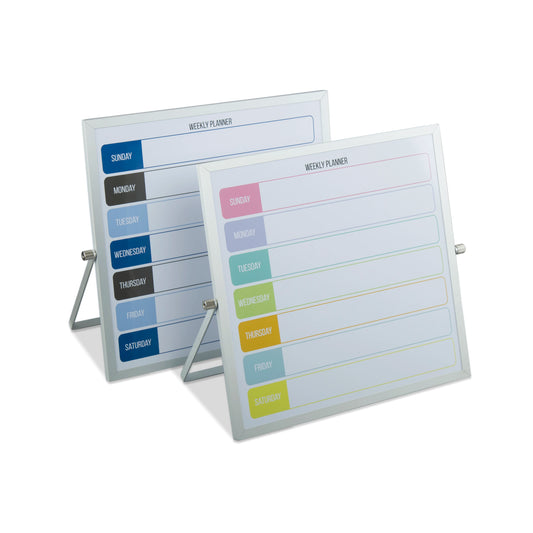 JMT-378570 10x10 Inches Aluminium Frame Calendar Memo Board for Weekly and Monthly Planning