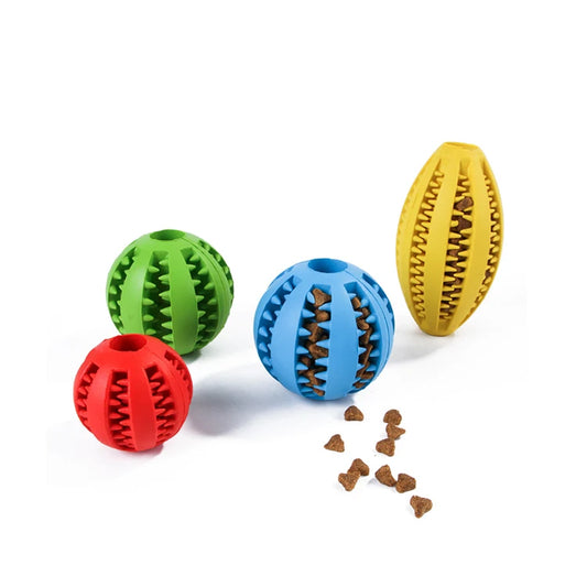 JMT-430474 Eco-Friendly Dog IQ Puzzle Toy - Rubber Teething Ball for Natural Dental Care and Playtime