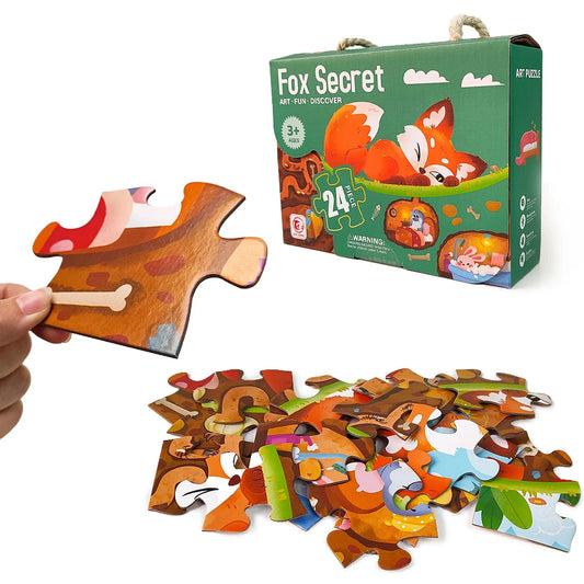 JMT-539914 Fox Themed Custom Jigsaw Puzzle for Children - Engaging Educational Board Game