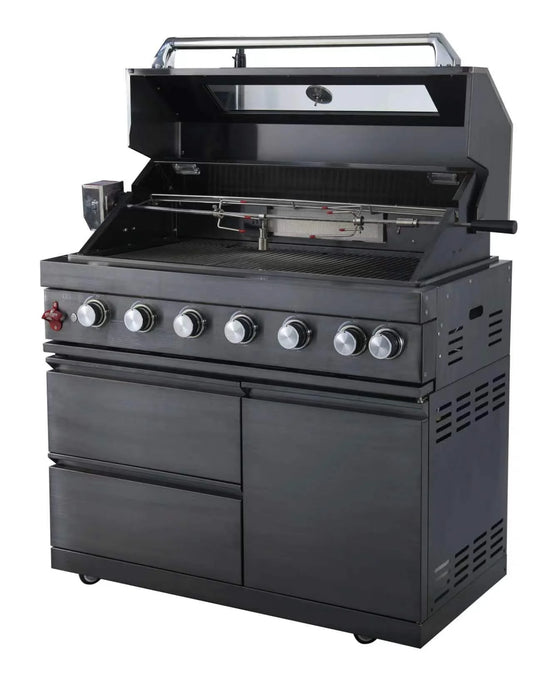 JMT-319562 Premium Black 430 Stainless Steel Outdoor Barbecue Kitchen with Built-in Gas Grill