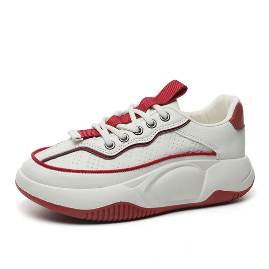 JMT-376202 YB6051-1 New Women's Sports Shoes Solid Color Autumn Breathable Increase Sole Sports Casual Shoes Versatile Board Shoes