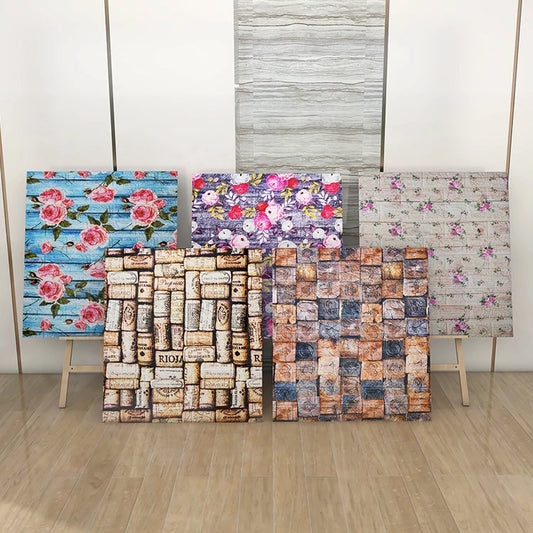 JMT-822922 3D Self-Adhesive Foam Wallpaper for Modern Interior Wall Decoration, Size 70x77cm