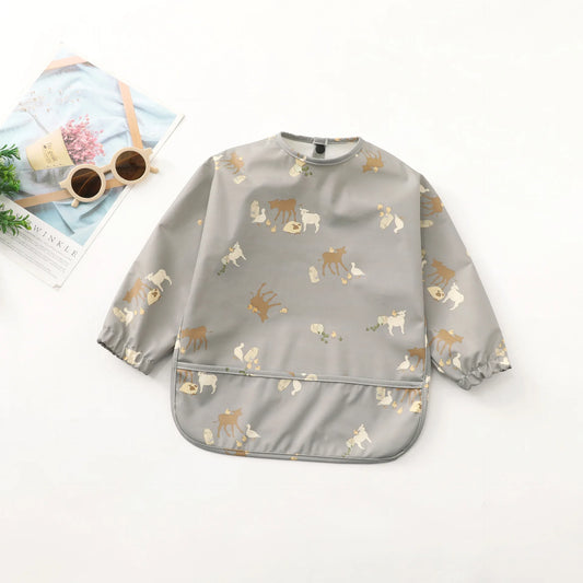 JMT-511882 Long Sleeve Waterproof Baby Eating Bib OEKO Tex 100 Standard