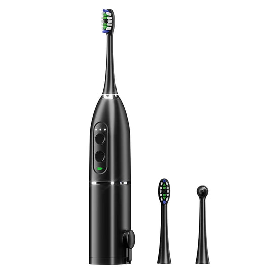 JMT-257738 Electric Sonic Toothbrush & Water Flosser Set with 2 Smart Brush Heads and Retractable Water Tank