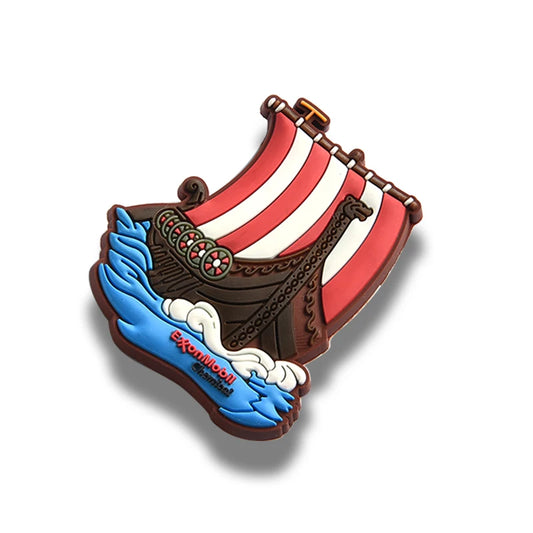 JMT-024074 Customizable Cute Cartoon Boat-Shaped PVC Silicone Fridge Magnets for Home Decor