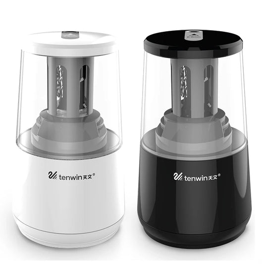 JMT-596106 Heavy-Duty Electric Pencil Sharpener with Helical Steel Blade for USB, AC, or Battery Operation