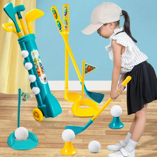 JMT-089226 Kids Plastic Golf Set with Mini Clubs and Balls for Indoor and Outdoor Play