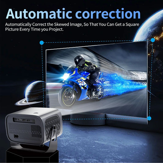 JMT-133642 1080P Full HD LCD Projector with Android 11, Wifi6, Voice Control, and LED Lamp for Home Theatre