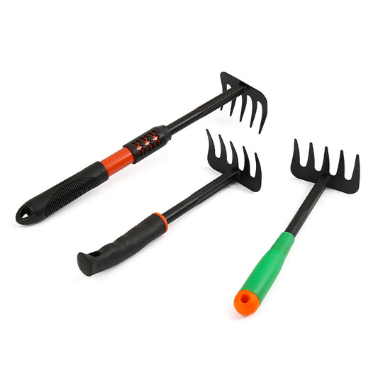 JMT-229322 Mini Garden Fork with Five Teeth for Efficient Weed Removal and Grass Digging