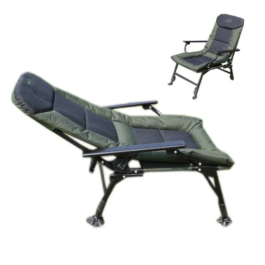 JMT-045194 Folding Fishing Chair with Metal Iron Frame and Solid Wood Seat for Outdoor Camping and Garden Use