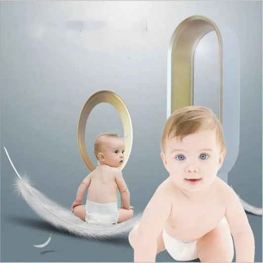 JMT-361866 Bladeless 16-Inch Tower Fan with Child Safety Features - Available in Silver, Gold, Pink and Blue