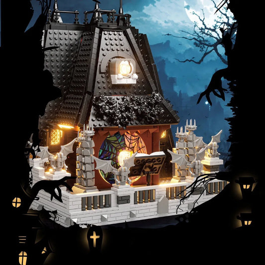 JMT-924554 Black Wednesday House Building Blocks Set for Children - 33214 Moc2419PCS Construction Toy Model