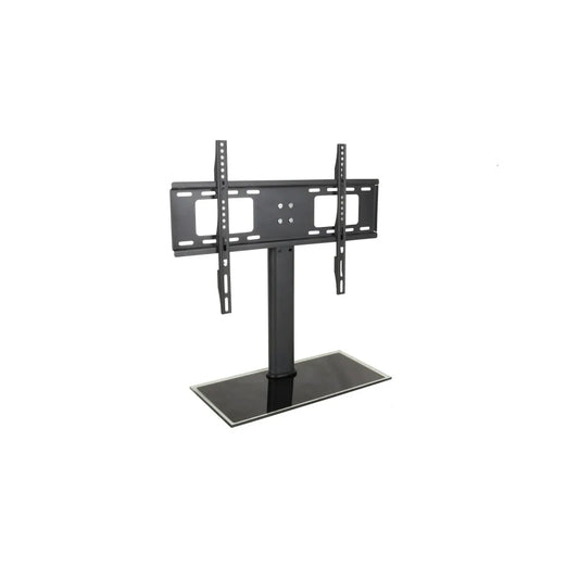 JMT-109962 Tempered Glass Base TV Stand for Flat Screen LCD Monitors - Adjustable Mount Desk Bracket