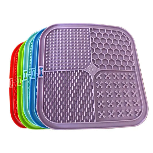 JMT-553482 Silicone Pet Licking Mat for Slow Feeding, Reduces Anxiety, Dishwasher and Freezer Safe
