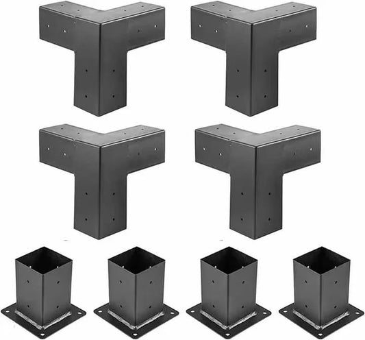 JMT-222410 Metal Pergola Bracket Kit for Garden Structures, Waterproof Connector for Arches and Gazebos