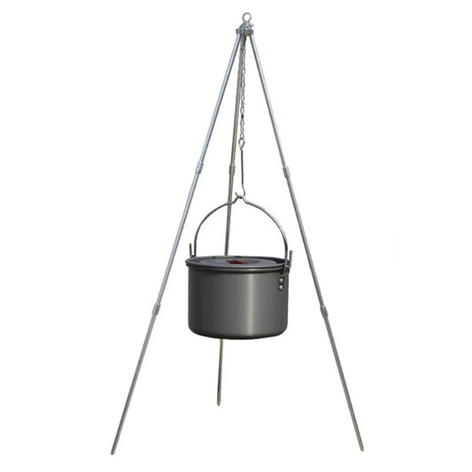 JMT-365834 Durable Aluminium Alloy Tripod Cooking Stand for Outdoor Camping and Picnics