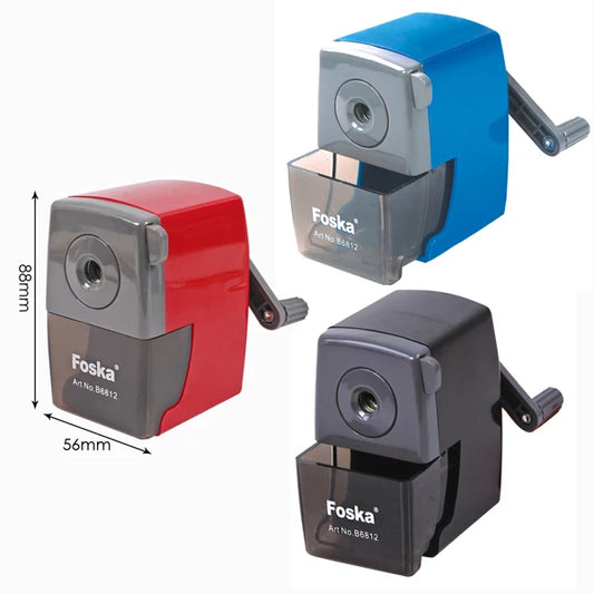 JMT-711370 Metal and Plastic Manual Desk Pencil Sharpener for Office, Home, and School