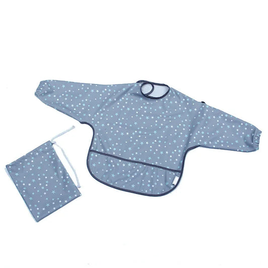 JMT-545802 Reusable Waterproof Polyester Baby Feeding Bib with Long Sleeve