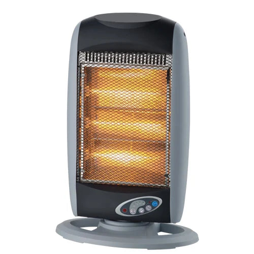 JMT-066634 1200W Electric Halogen Heater with 3 Adjustable Heating Levels and Remote Control