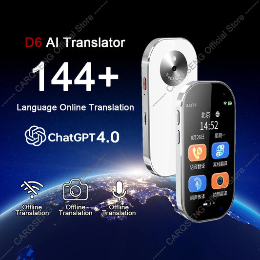 JMT-031242 Portable Smart AI Voice Translator with Online & Offline Photo Translation in 144 Languages