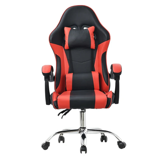 JMT-108362 Ergonomic Black and Purple Gaming Chair with Footrest for Ultimate Comfort