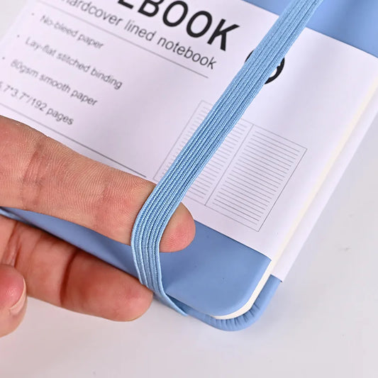 JMT-632970 Ivory White PU Leather Strap Notebook with Lined Inner Pages for Creative Office Use