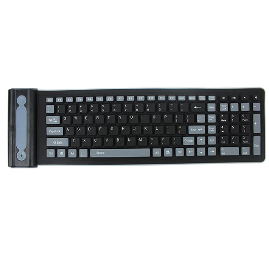 JMT-825418 Wireless Waterproof Azerty Silicone Keyboard with 2.4G USB for PC