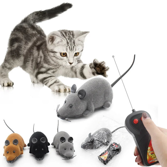 JMT-220042 Remote Control Electric Mouse Toy for Cats - Interactive Chasing Kitten Playtime