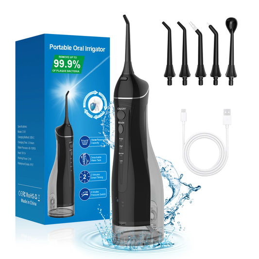 JMT-683722 Portable Oral Water Flosser with 4 Adjustable Modes for Home and Travel Use