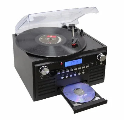 JMT-701386 Versatile Vinyl Record Player and CD Recorder Turntable with Modern Design