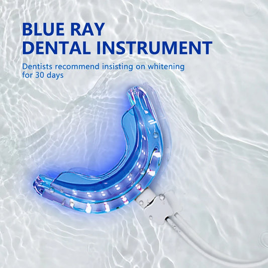 JMT-585418 LED Teeth Whitening Kit with Blue Light Device and Whitening Strips for Oral Care