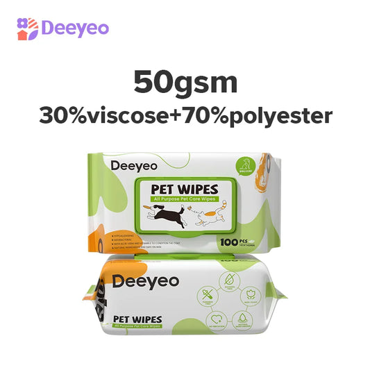 JMT-988682 Organic Biodegradable Pet Wipes for Dogs and Cats – 100 Unscented Wet Wipes