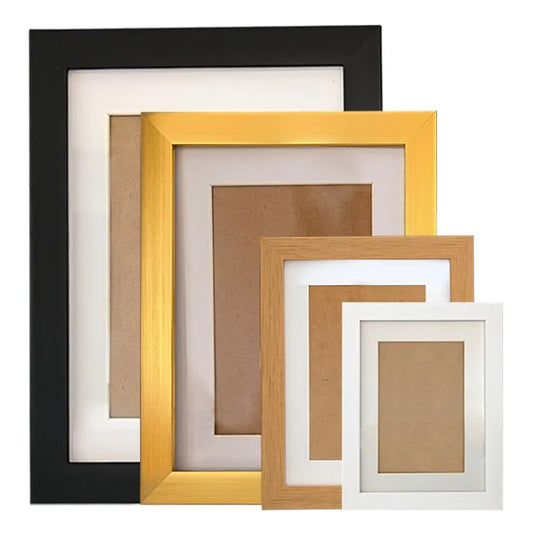 JMT-925770 Modern Black, White, and Gold PS Plastic Picture Frame 11x14 for Artwork and Certificates