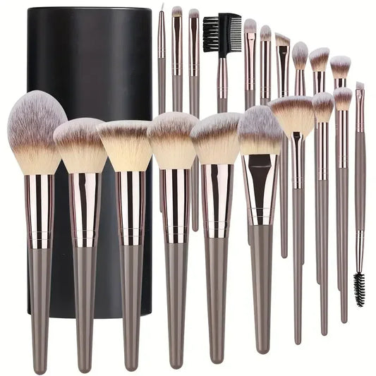 JMT-779722 Makeup Brush Set - 3 to 20 Pcs Soft Synthetic Hair Tools for Foundation, Eyeshadow, Blush, Highlighter, and Concealer