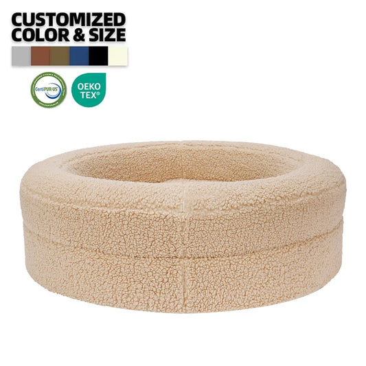 JMT-176074 Comfortable Round High-Walled Dog Bed with Durable Fabric and Washable Cover