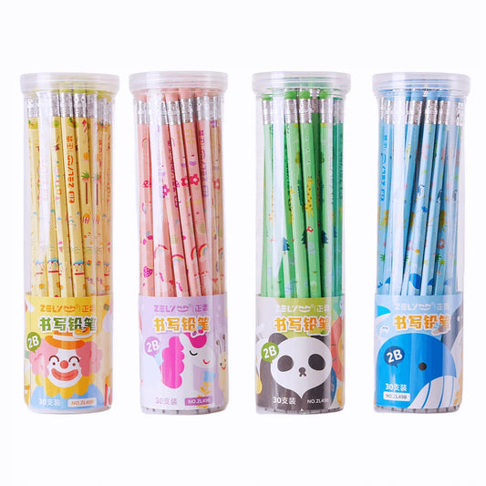 JMT-498762 Cartoon Jumbo Pencil Set - 30 Piece HB Pencils for Office and School Use