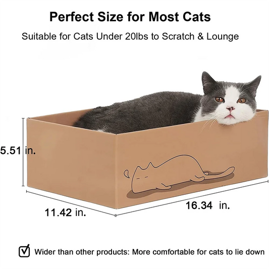 JMT-565834 Pack of 5 Extra Large Cat Scratching Boards, 11.4 Inch Reversible Cardboard Scratchers