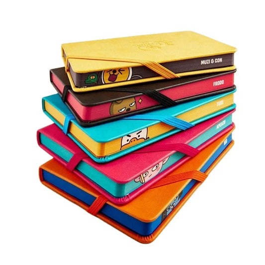 JMT-740810 Custom A5 PU Leather Notebook with Pen Bag - Dotted, Ruled, or Grid Pages