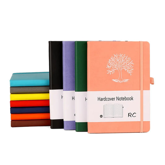 JMT-090570 A5 PU Leather Hardcover Notebook with Customisable Options and Lined Pages