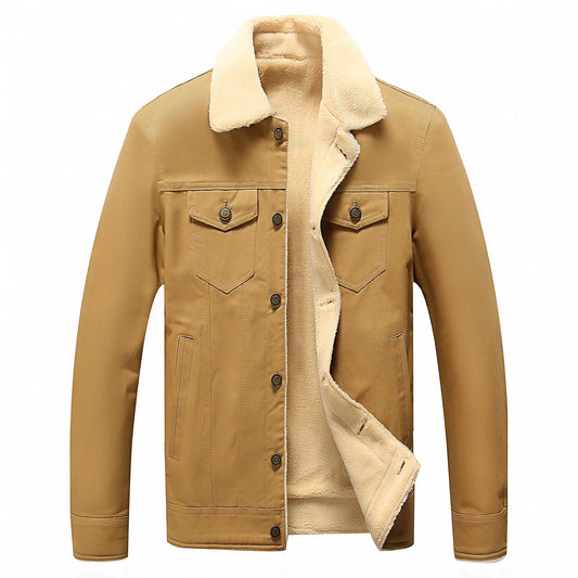 JMT-793610 Velvet Thickened Washed Jacket for Men's Jackets Autumn Winter Jackets Clothing Winter Men's Coats