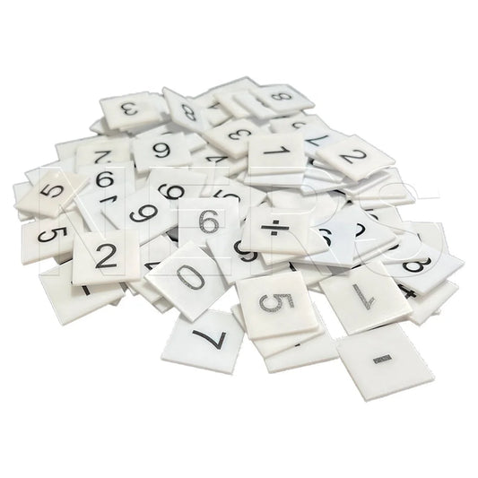 JMT-405386 Educational Plastic Math Tiles Set - 175 Pieces of 1" x 1" Number Tiles for Classroom Use