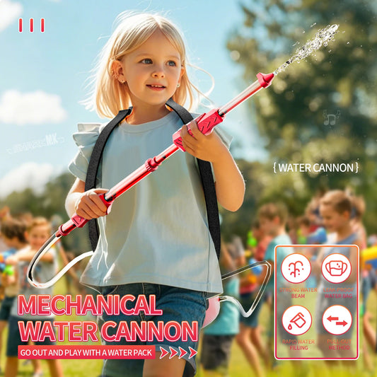 JMT-285834 Large Capacity Kids Backpack for Outdoor Fun with Water Guns & Cannon