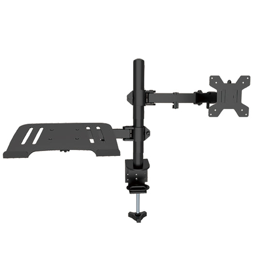 JMT-125770 Adjustable 32-Inch Monitor Mount with Laptop Stand for 13-27 Inch LCD Screens