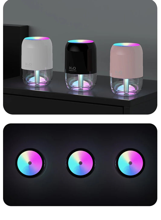 JMT-479114 200ML USB Mini Diffuser Humidifier with Colourful Light and Adjustable Spray Time