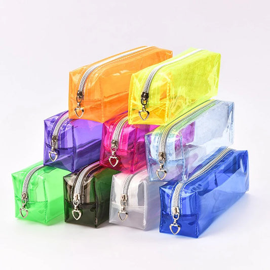 JMT-072778 Custom Clear PVC Pen Bags Pencil Cases for School, Various Sizes & Colours Available