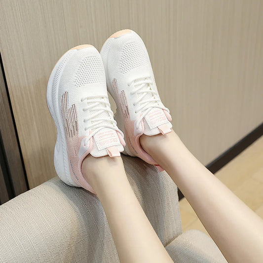 JMT-639498 2024 Summer Comfortable Breathable Single Layer White Mesh Joker Loafers Women's Leisure Sports Shoes
