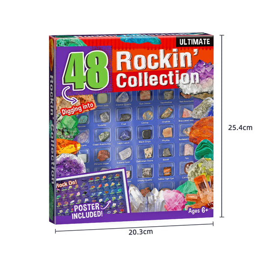 JMT-984330 Eco-Friendly Learning Rock Collection - Collectable Crystal Stones for Educational Use
