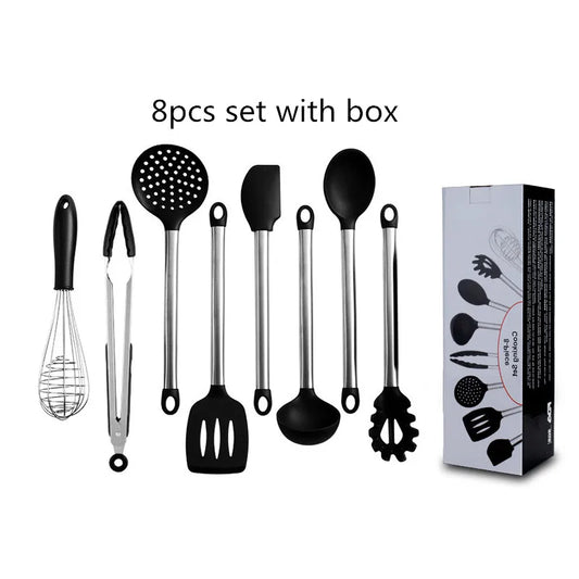 JMT-656714 Stainless Steel 6-Piece Kitchen Utensil Set for Cooking and Food Preparation