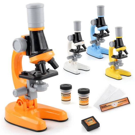 JMT-360586 Portable LED Microscope for Kids, 40X-1200X Magnification, Educational Science Tool for Beginners